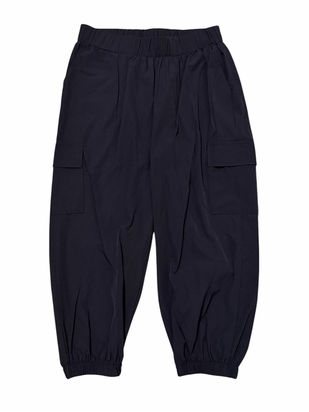 REALESSENTIALS Black Parachute Cargo Joggers NWOT